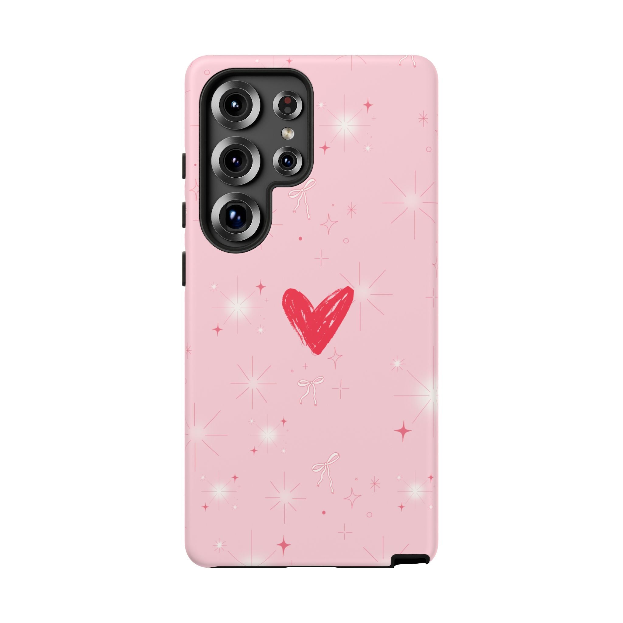 Pink Sparkle Heart Phone Case