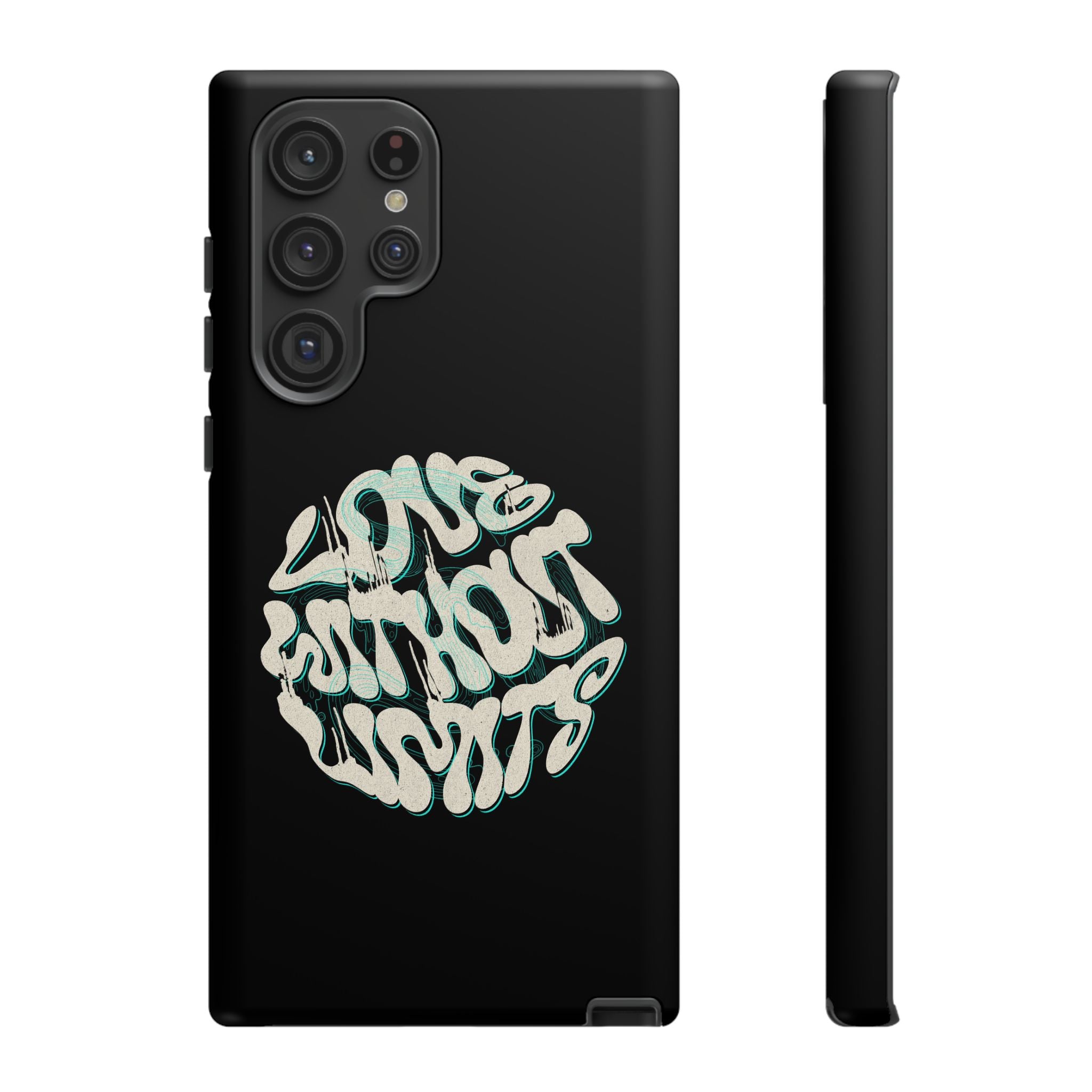Love Without Limits  Retro Swirl Phone Case