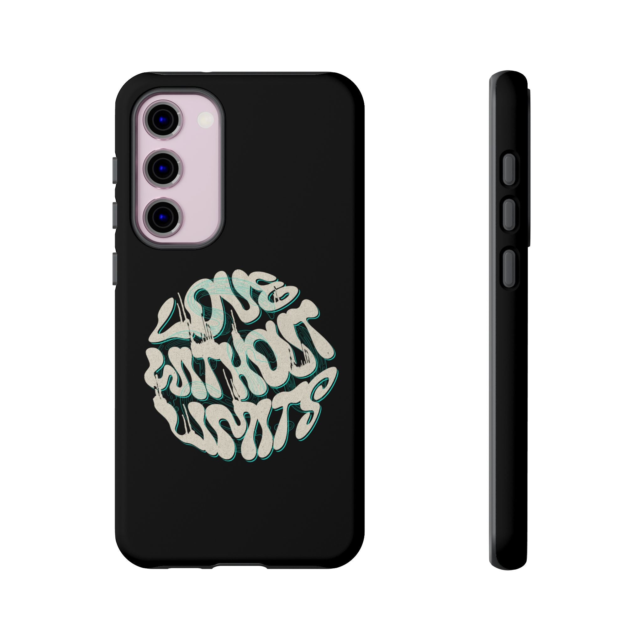 Love Without Limits  Retro Swirl Phone Case