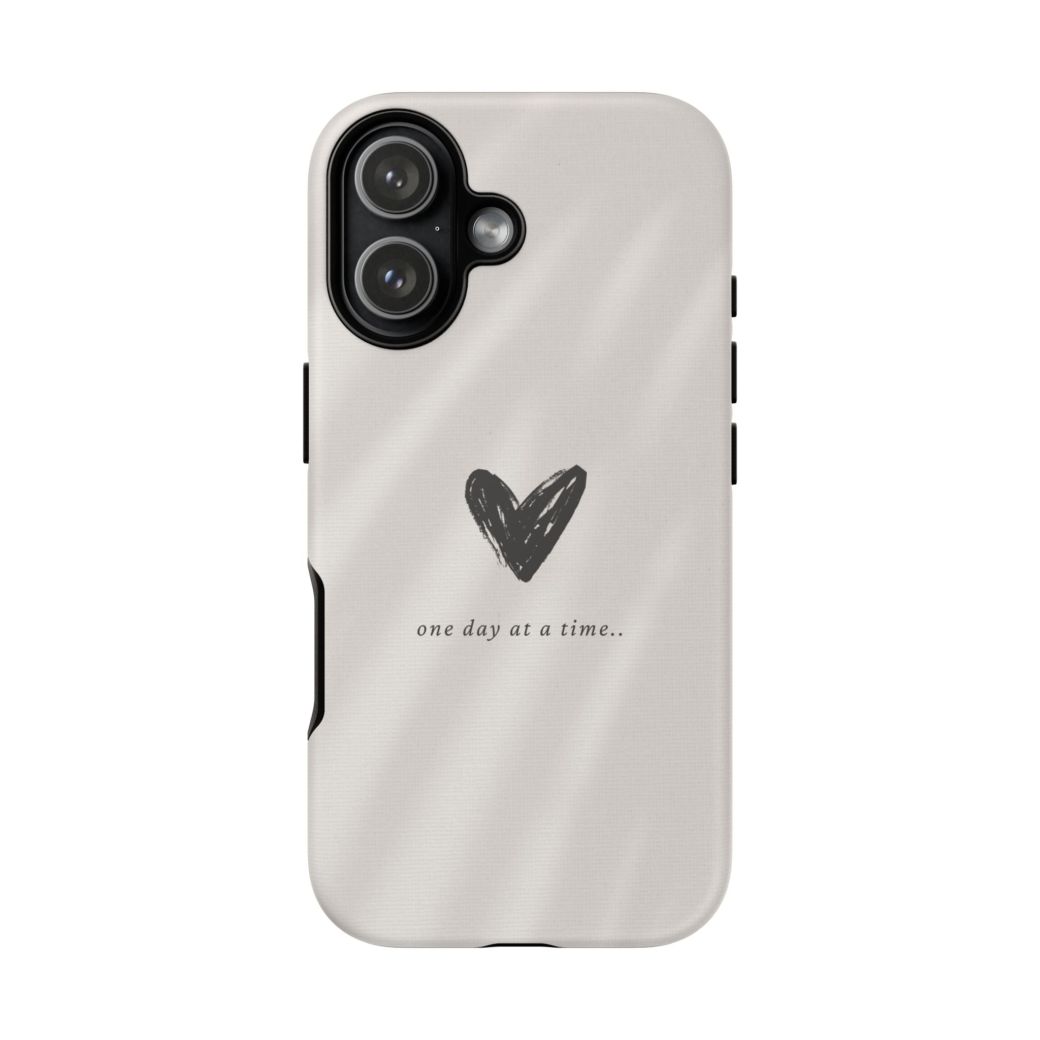 Minimal Heart "one day at a time" Protective Cover - Phone Case