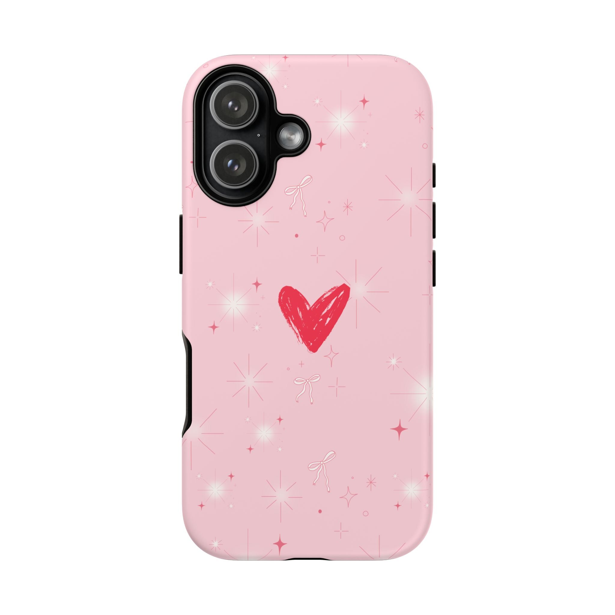 Pink Sparkle Heart Phone Case