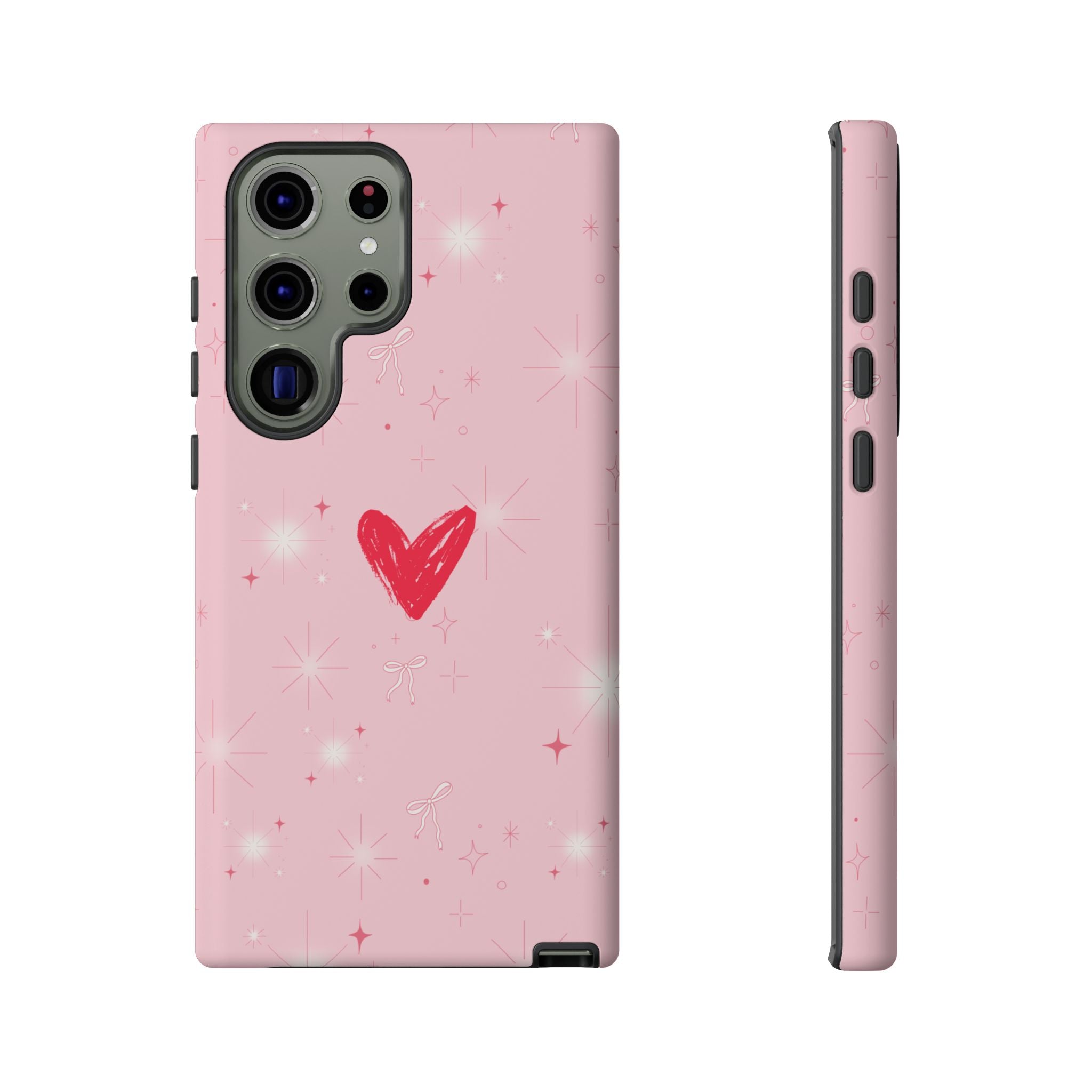 Pink Sparkle Heart Phone Case