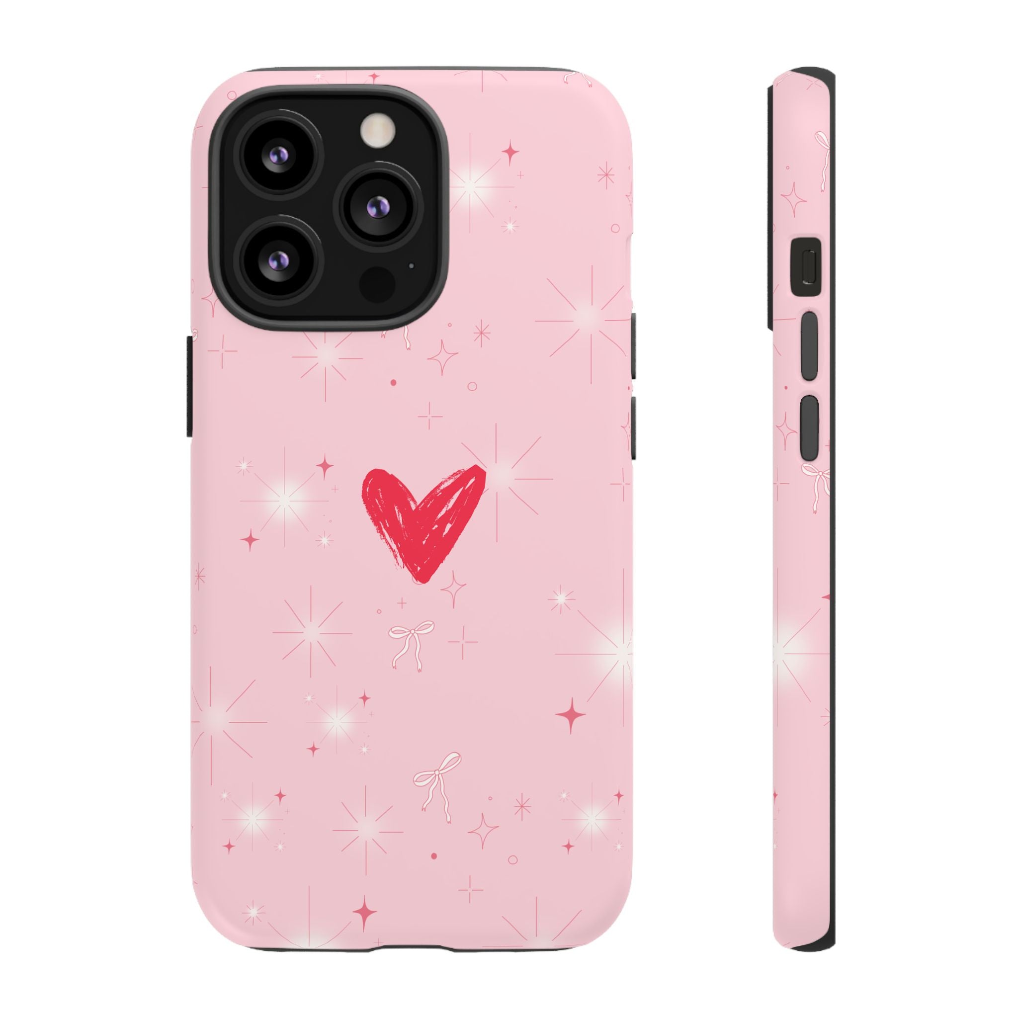 Pink Sparkle Heart Phone Case