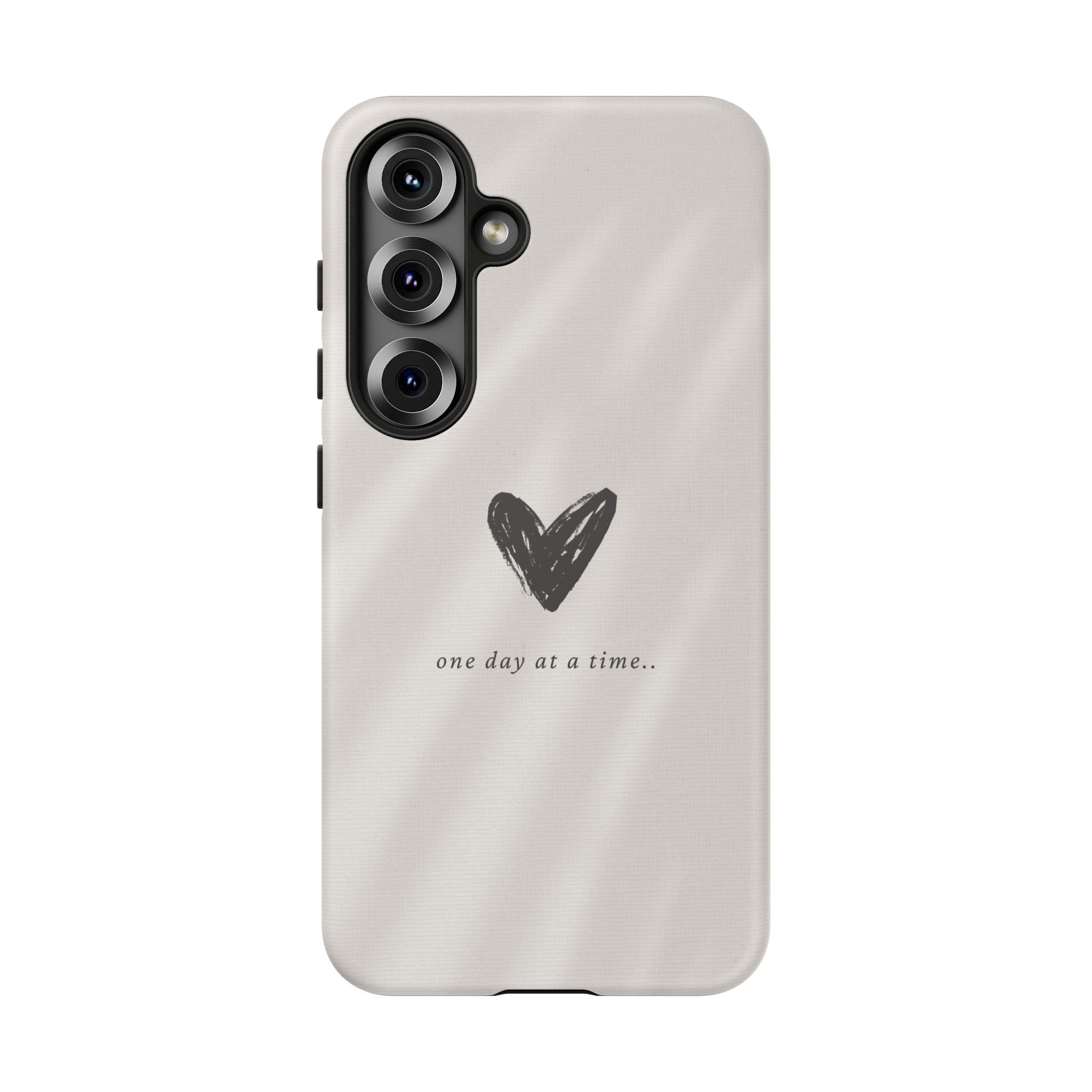 Minimal Heart "one day at a time" Protective Cover - Phone Case