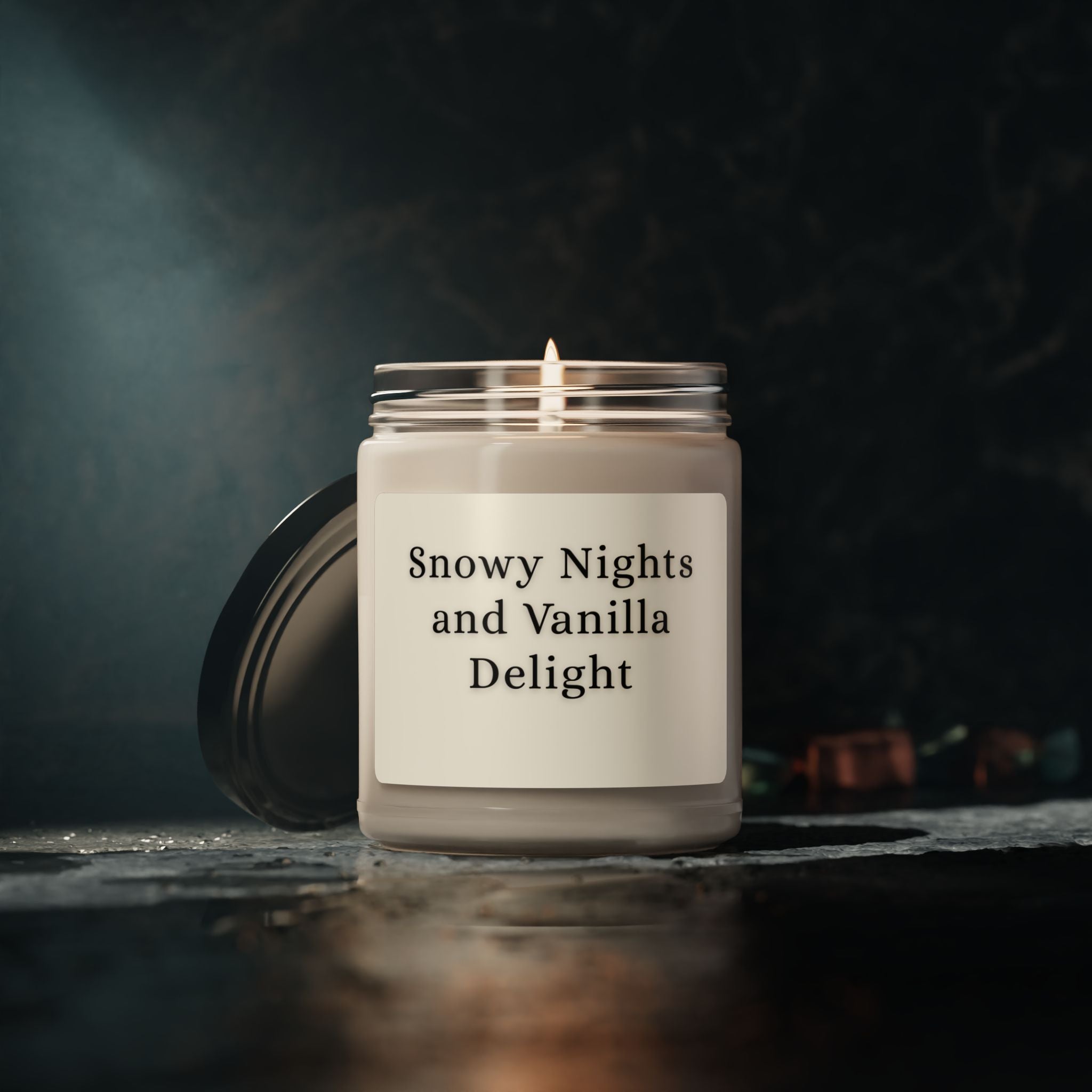 Snowy Nights and Vanilla Delight Soy Candle — 9oz Jar
