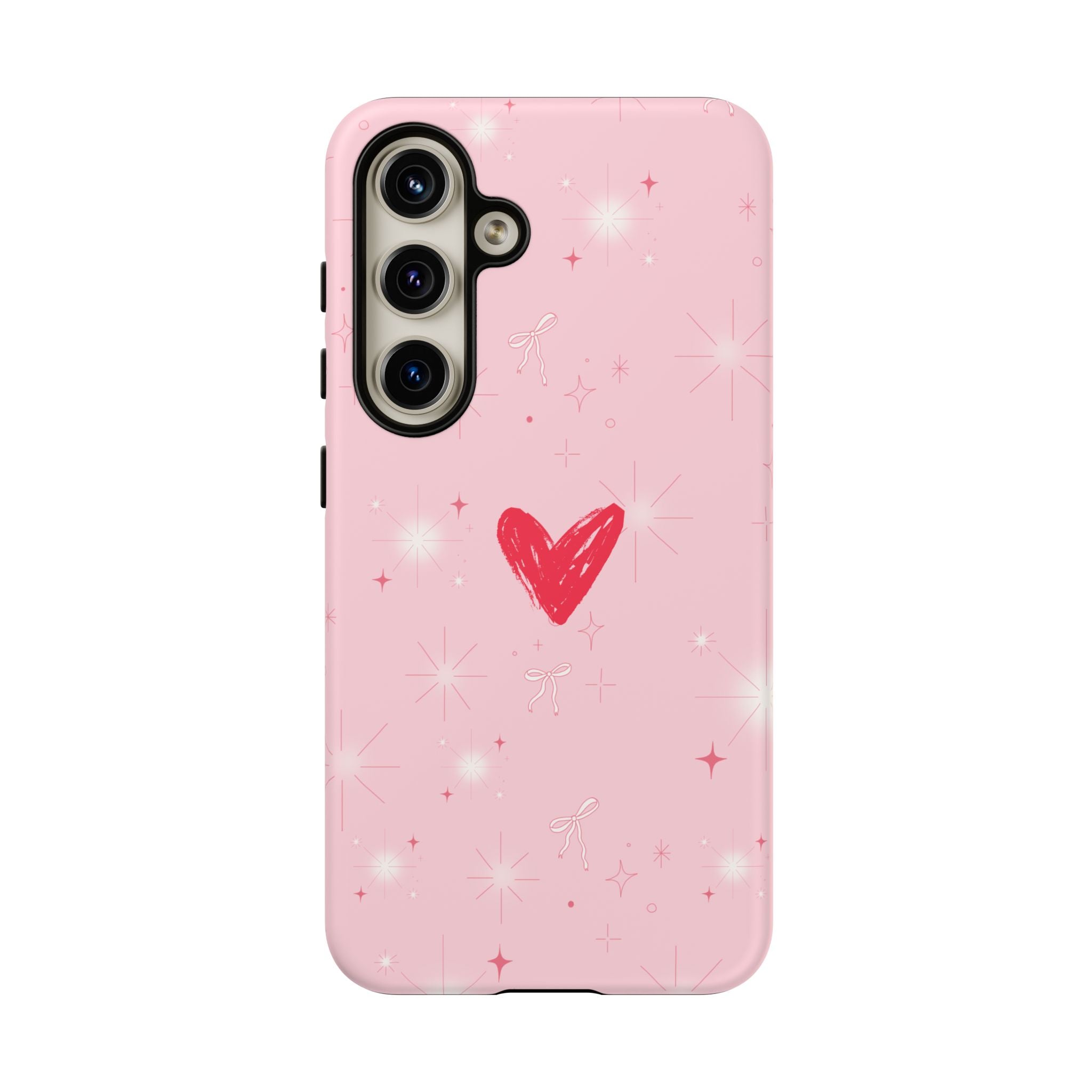 Pink Sparkle Heart Phone Case