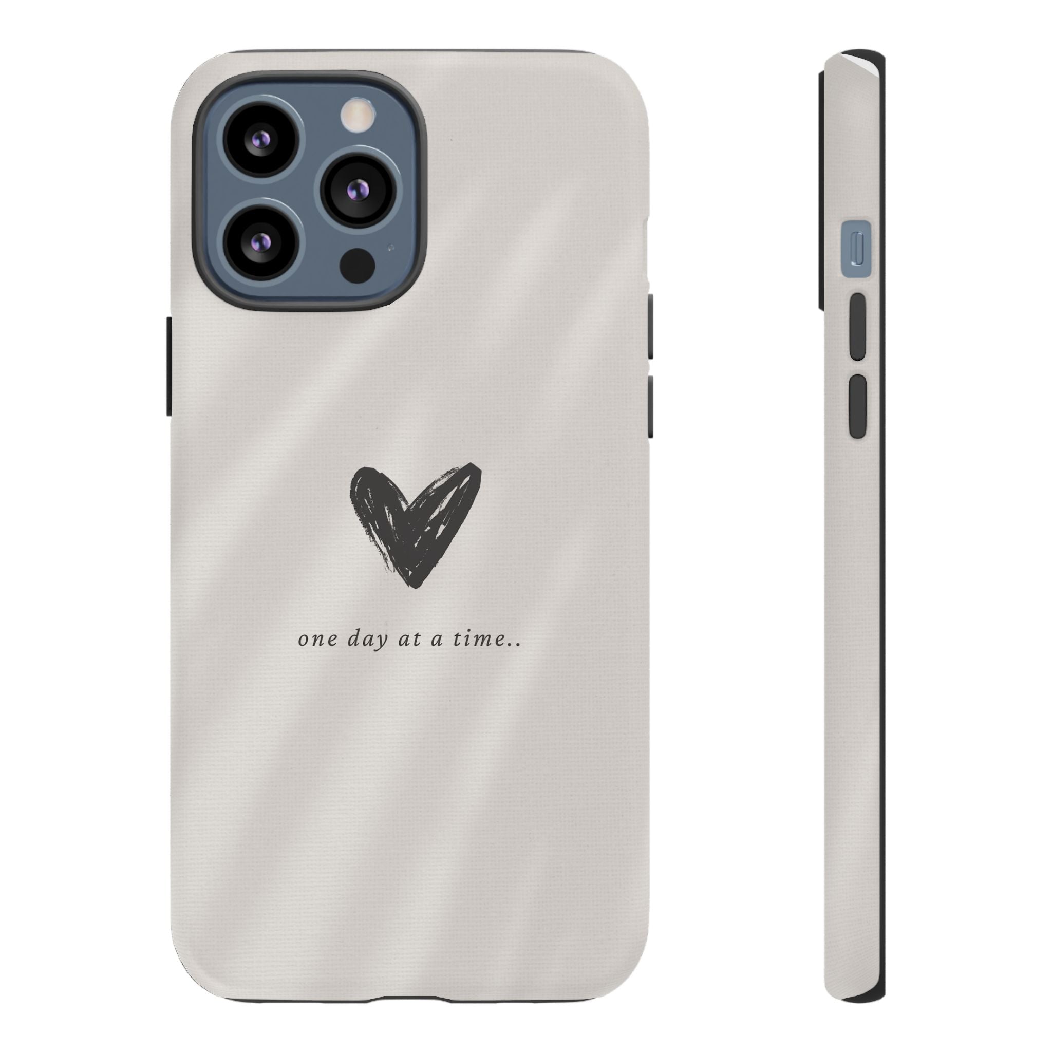 Minimal Heart "one day at a time" Protective Cover - Phone Case