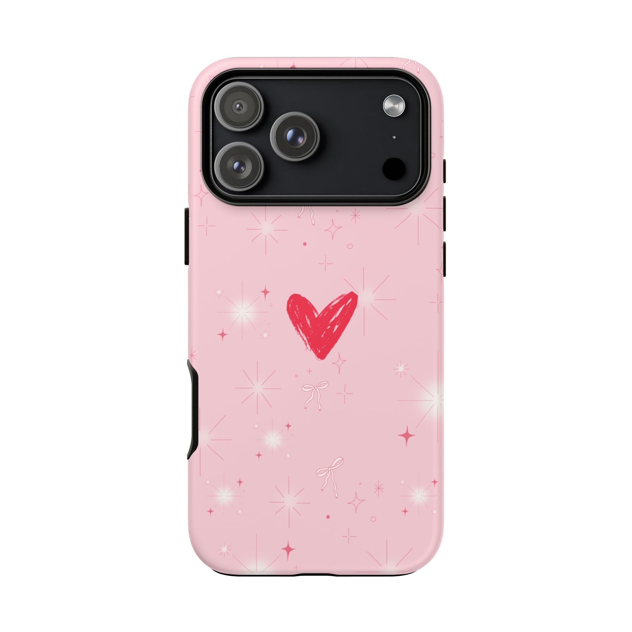Pink Sparkle Heart Phone Case