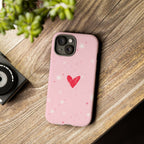 Pink Sparkle Heart Phone Case