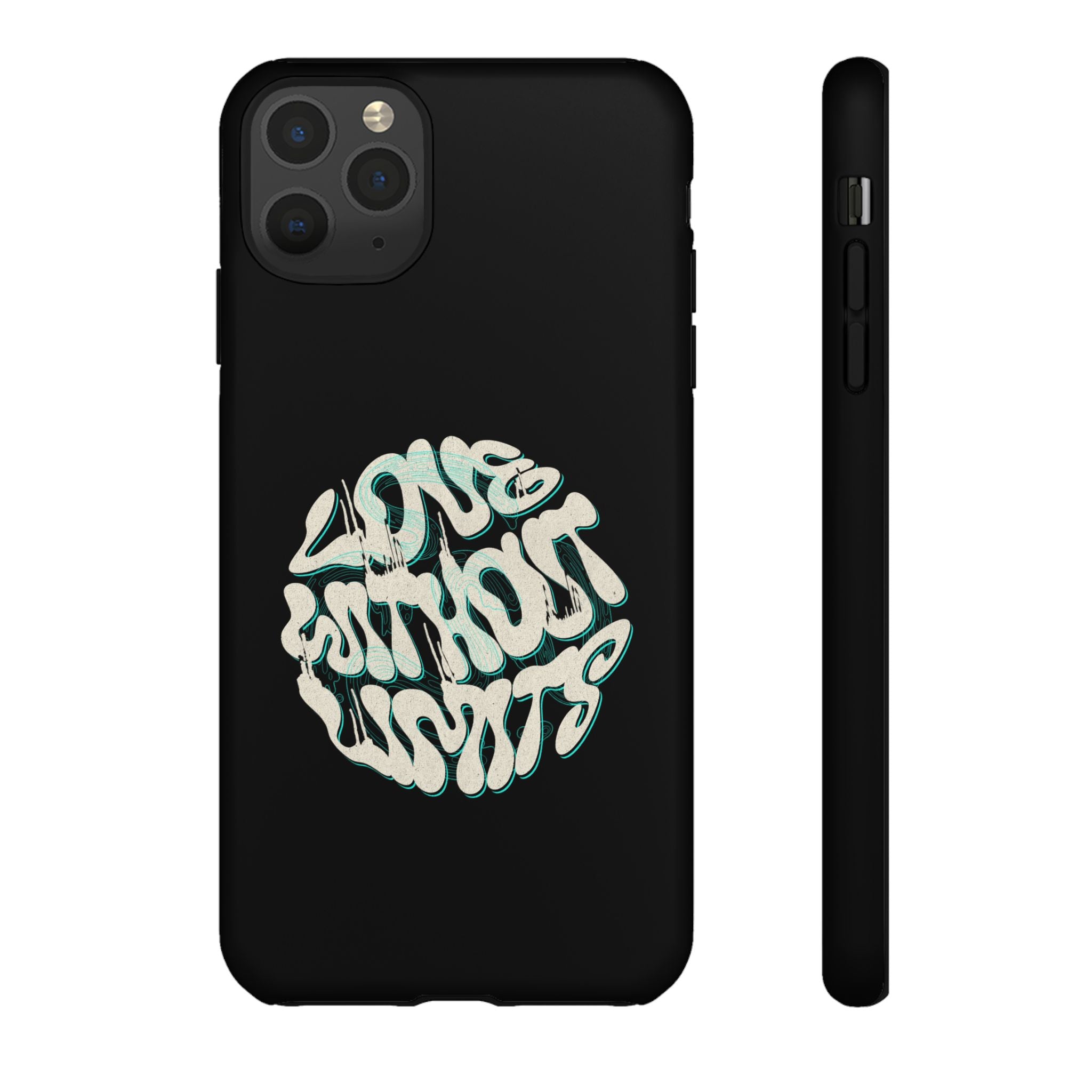 Love Without Limits  Retro Swirl Phone Case