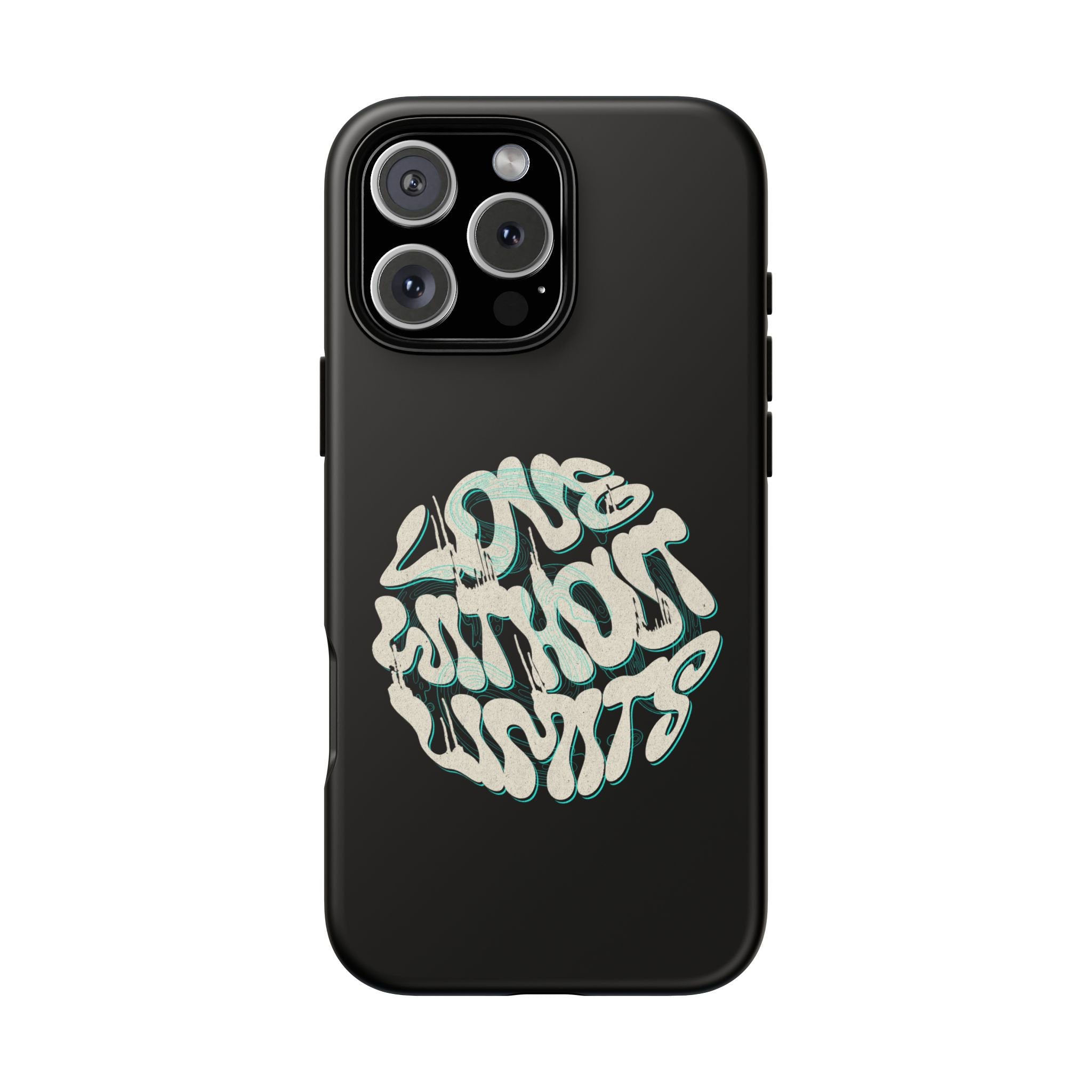 Love Without Limits  Retro Swirl Phone Case