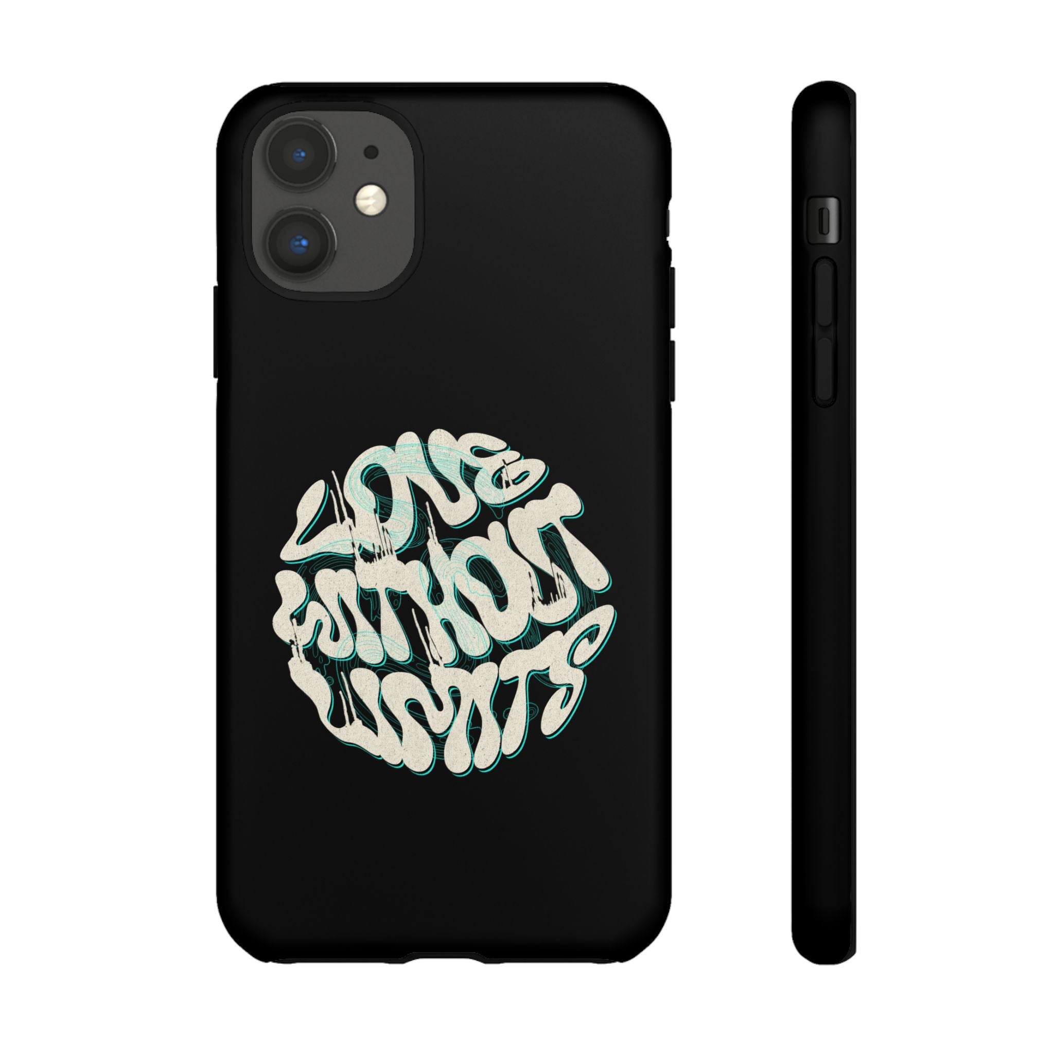 Love Without Limits  Retro Swirl Phone Case