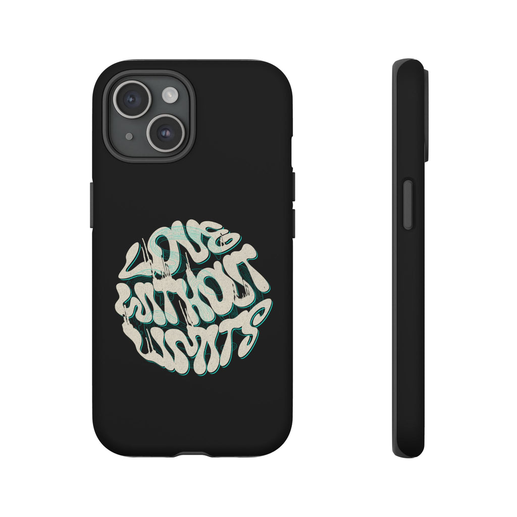 Love Without Limits  Retro Swirl Phone Case
