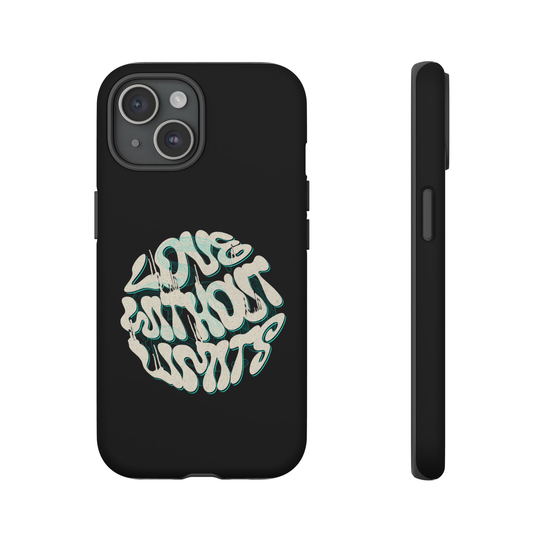 Love Without Limits  Retro Swirl Phone Case