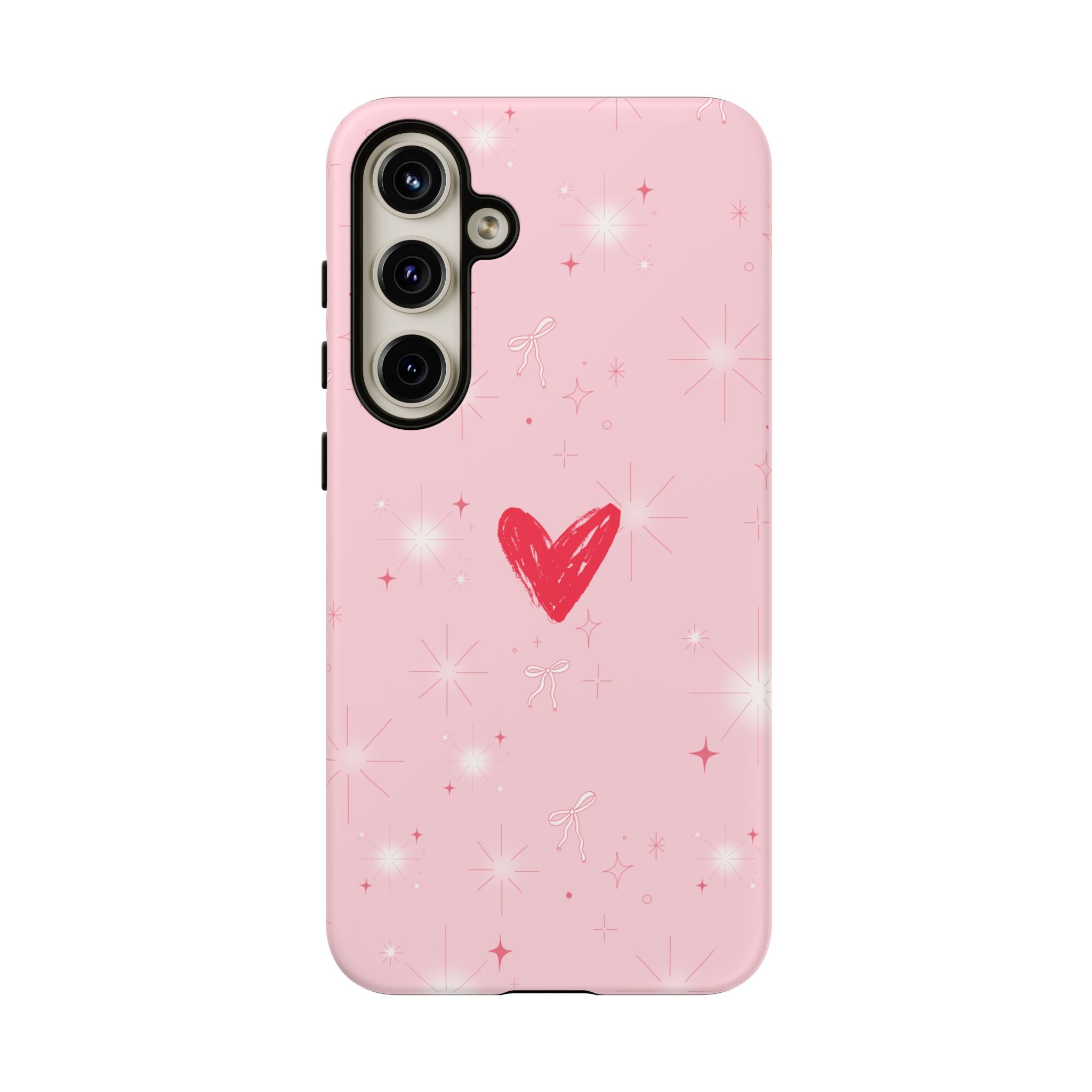 Pink Sparkle Heart Phone Case