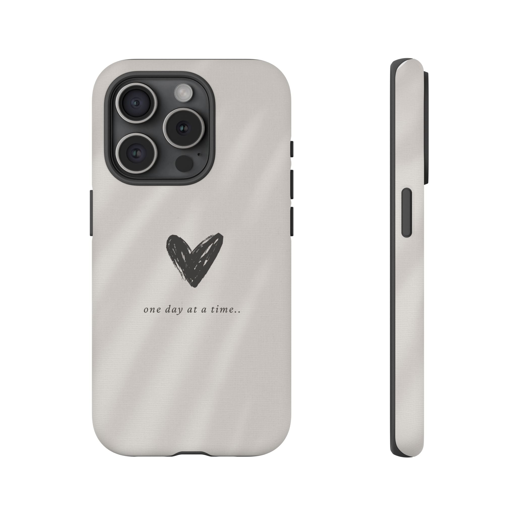 Minimal Heart "one day at a time" Protective Cover - Phone Case