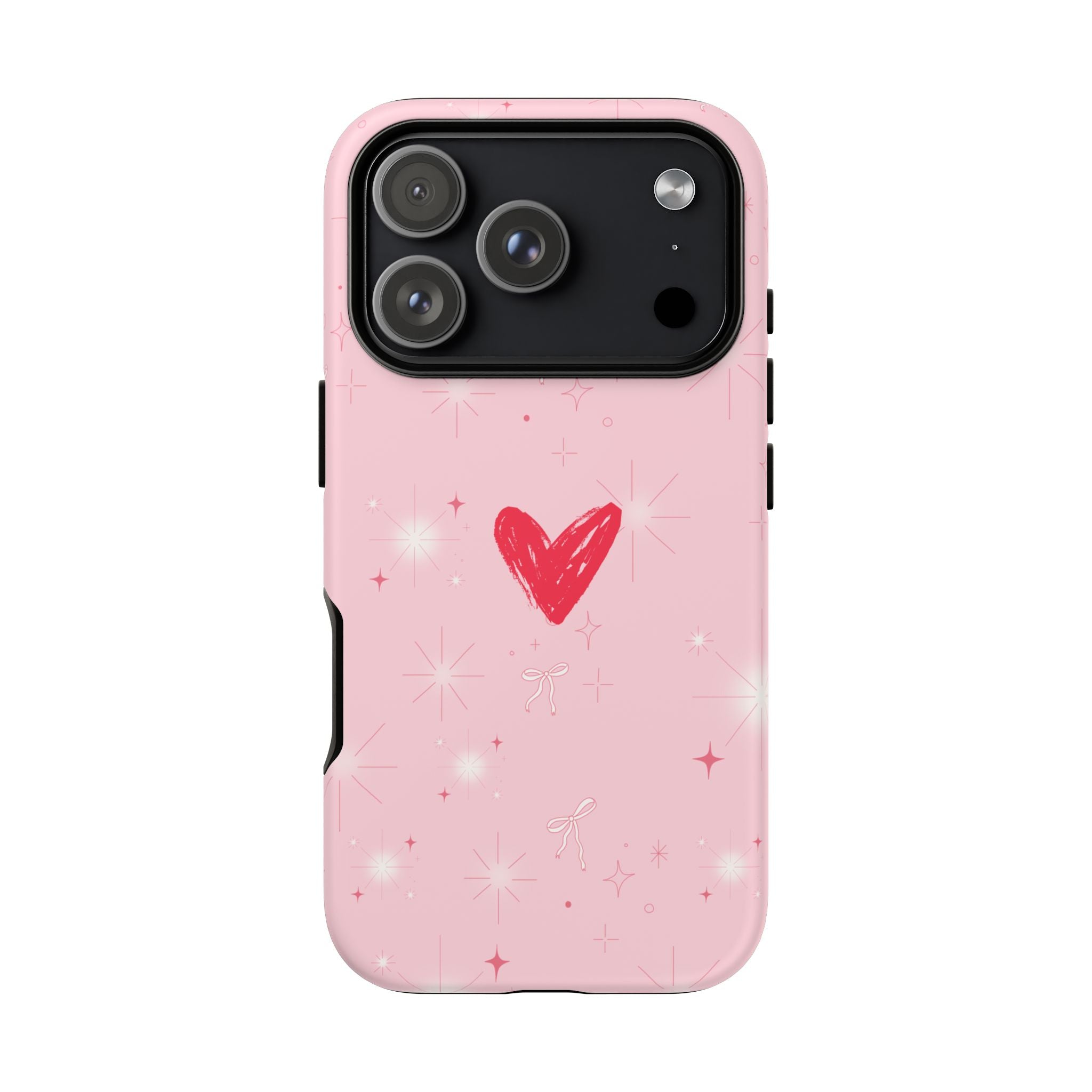 Pink Sparkle Heart Phone Case