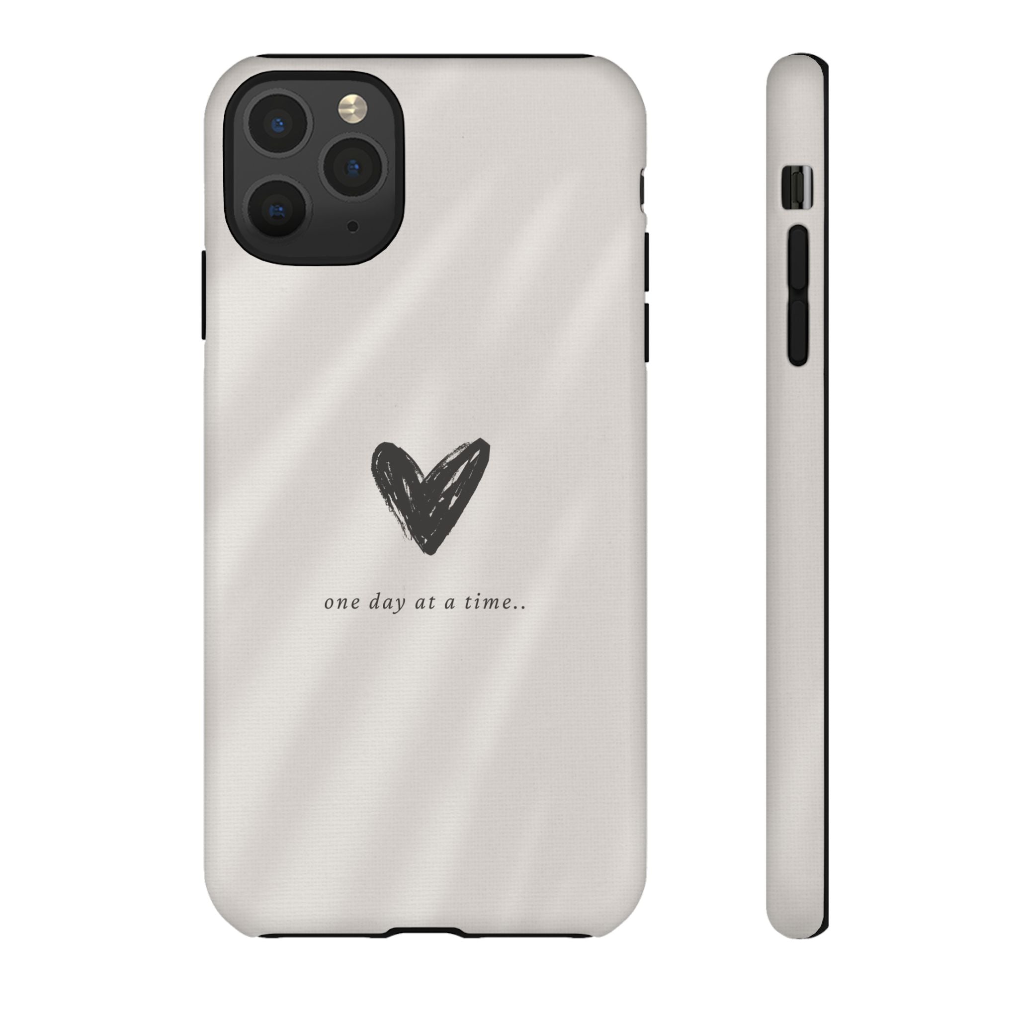 Minimal Heart "one day at a time" Protective Cover - Phone Case