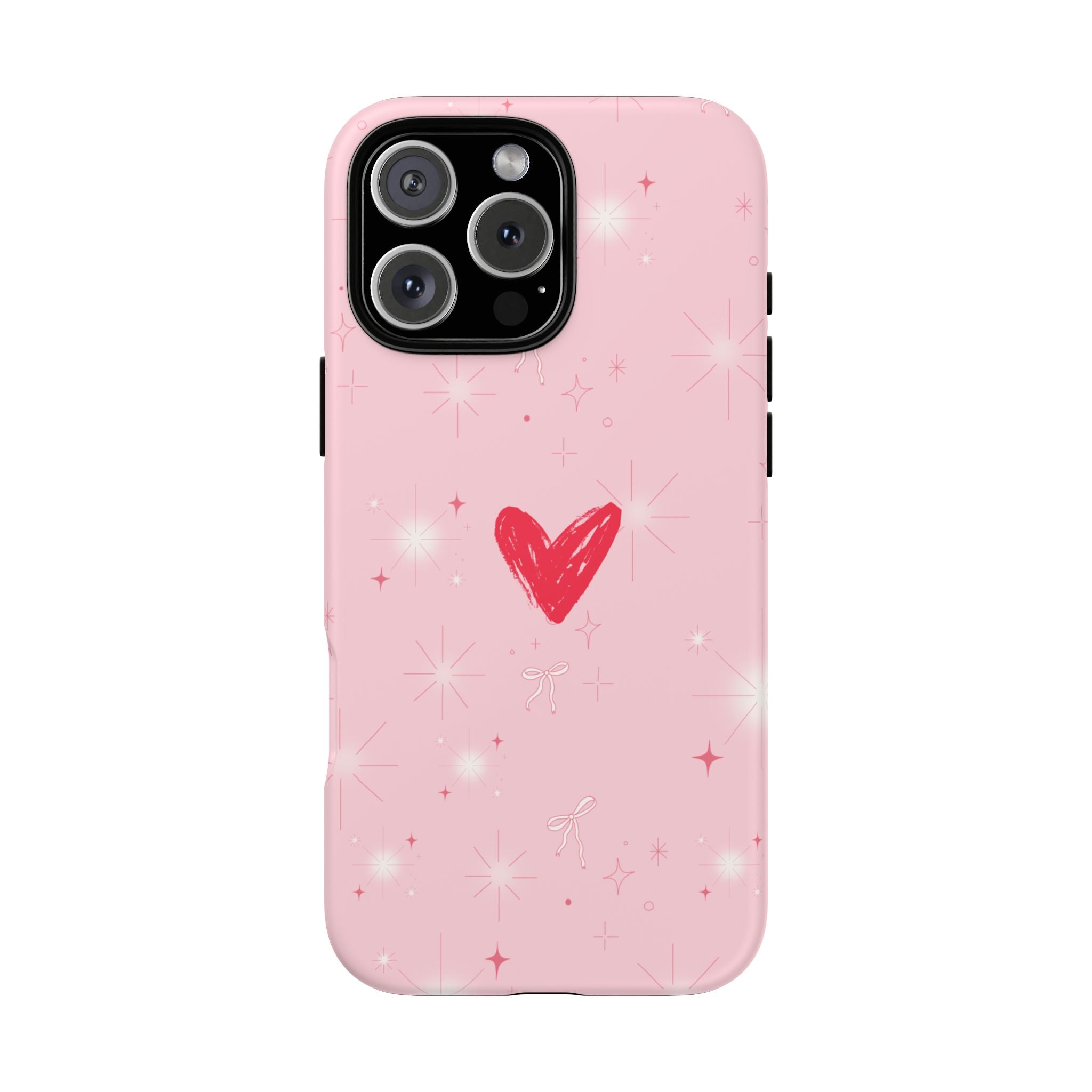 Pink Sparkle Heart Phone Case