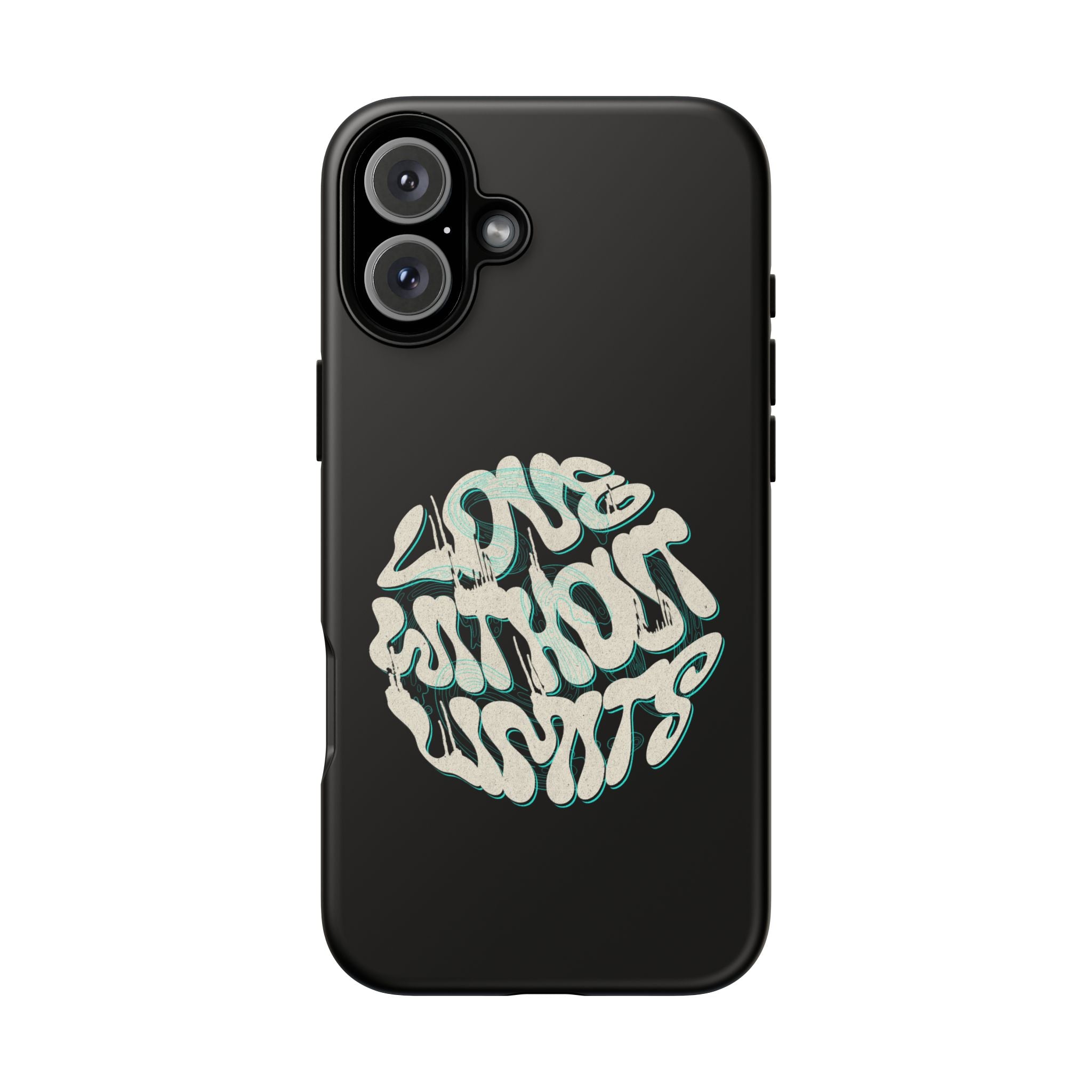 Love Without Limits  Retro Swirl Phone Case
