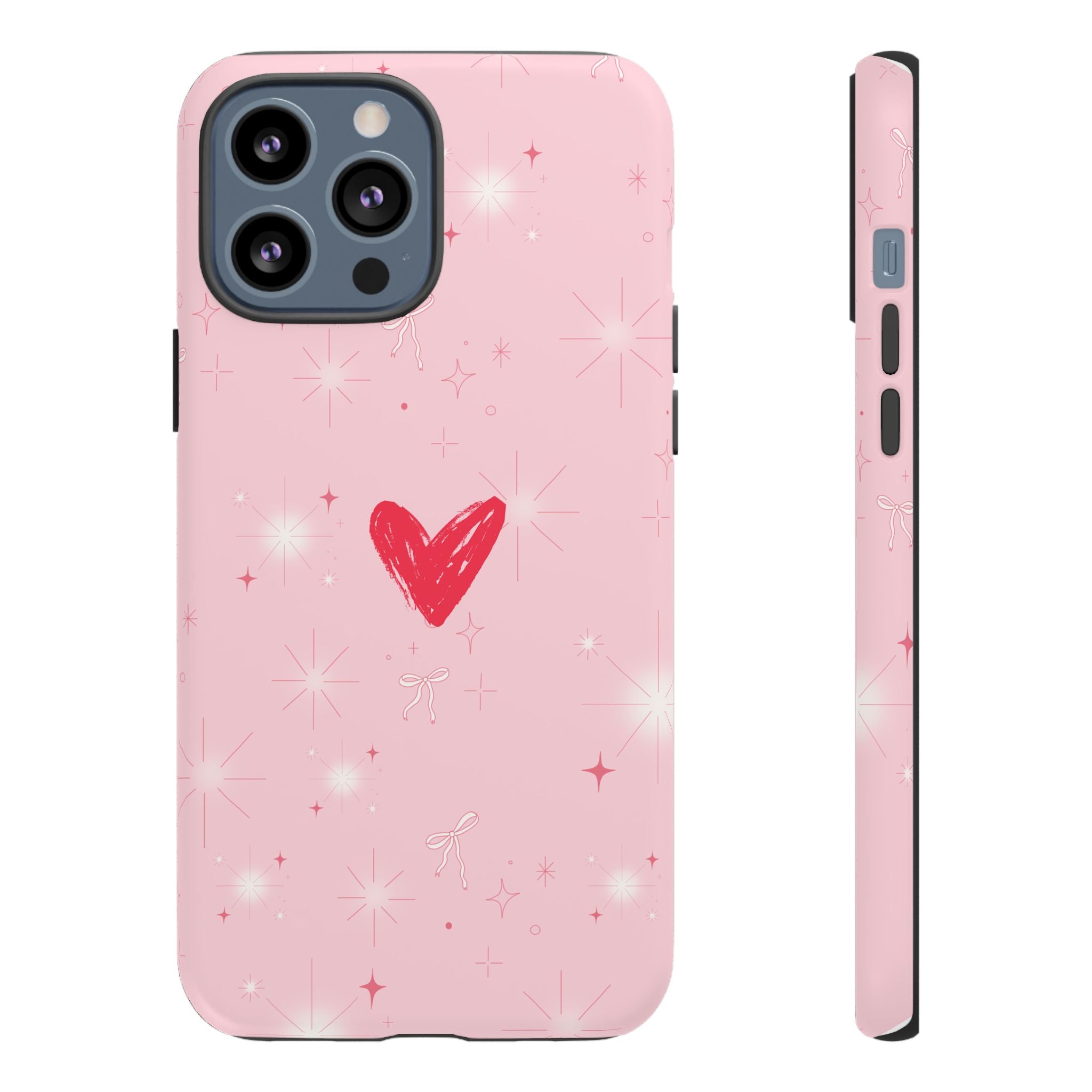 Pink Sparkle Heart Phone Case