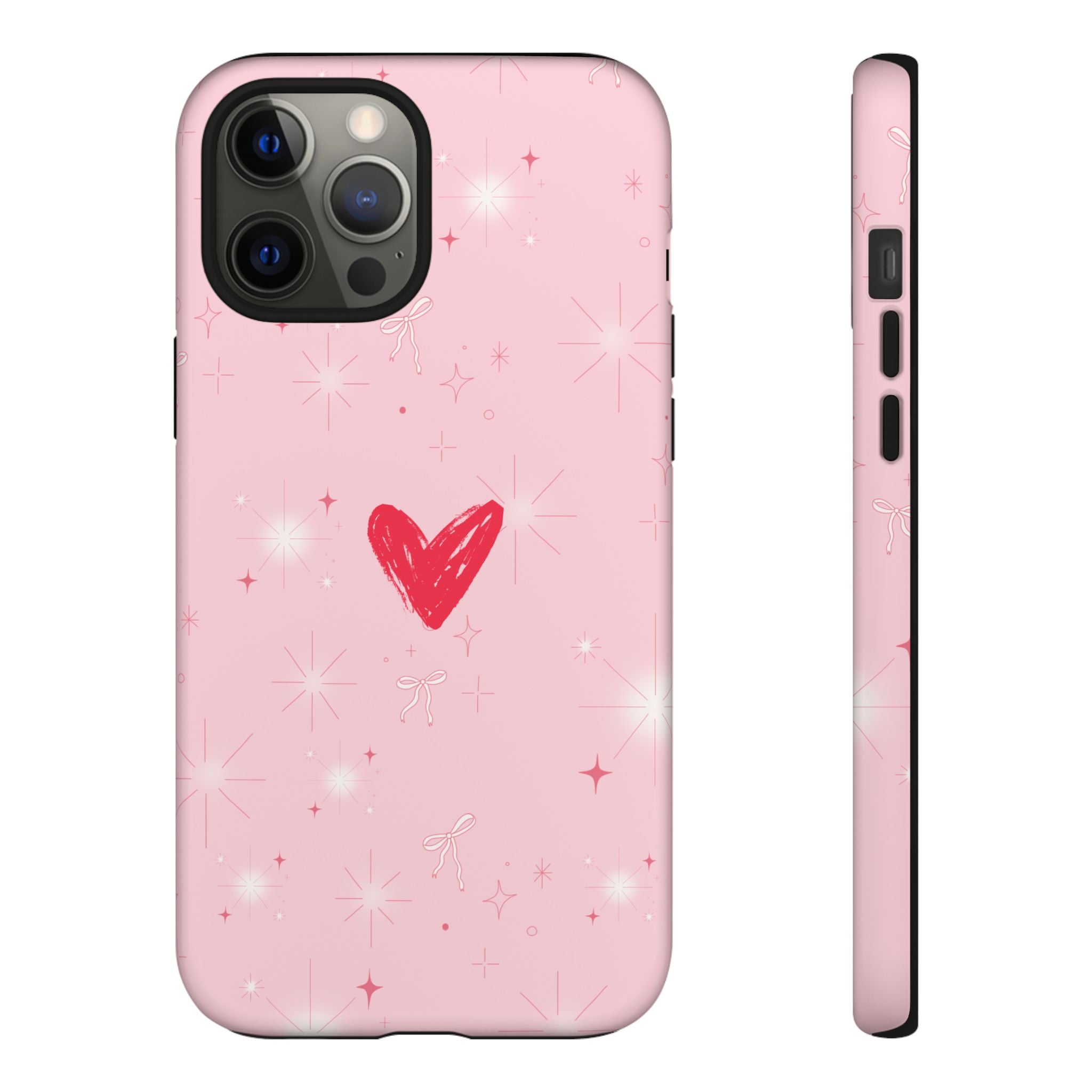 Pink Sparkle Heart Phone Case