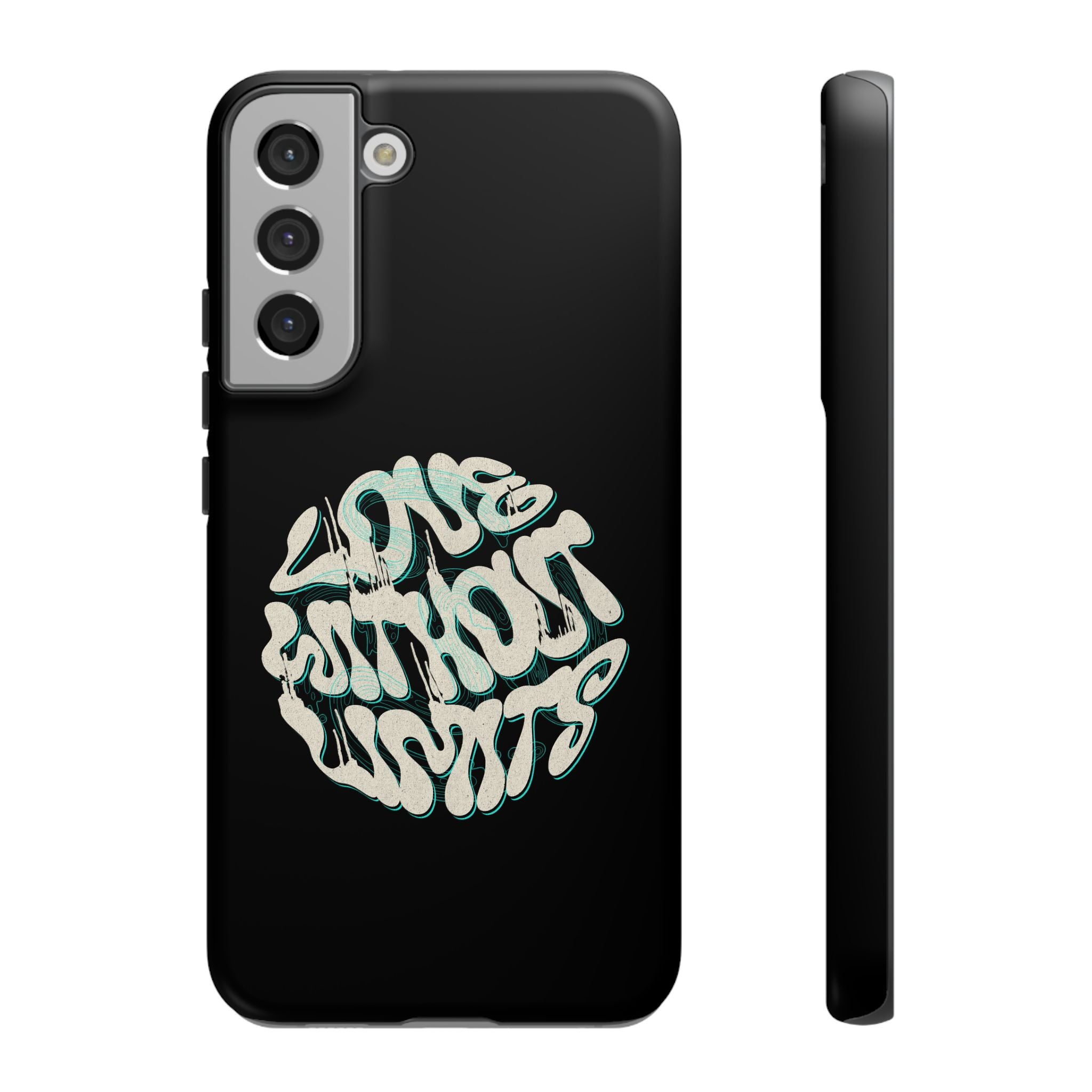 Love Without Limits  Retro Swirl Phone Case