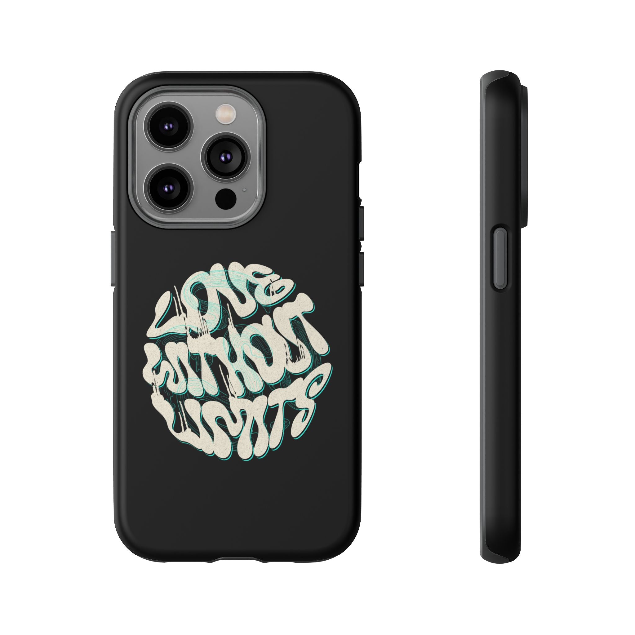 Love Without Limits  Retro Swirl Phone Case