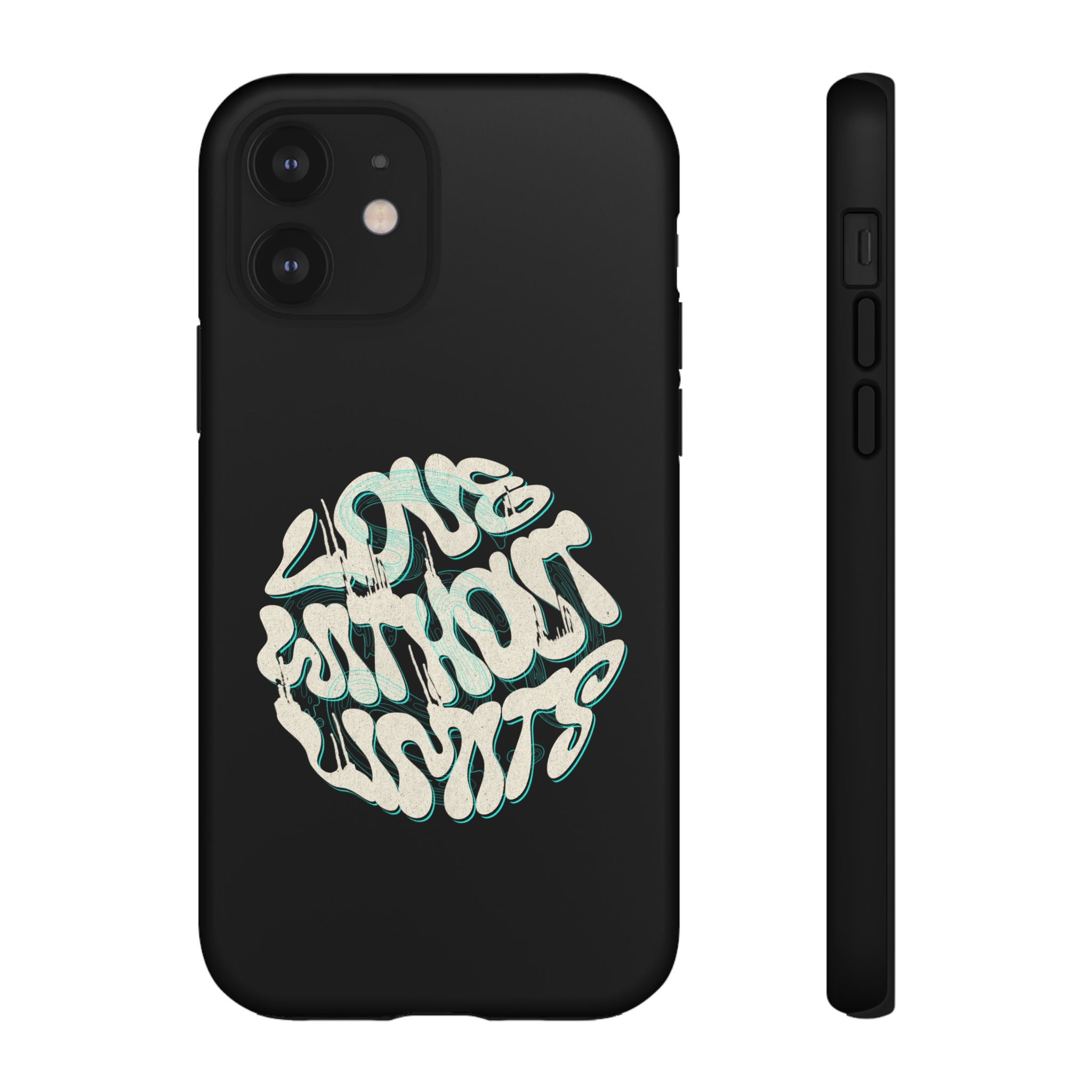 Love Without Limits  Retro Swirl Phone Case