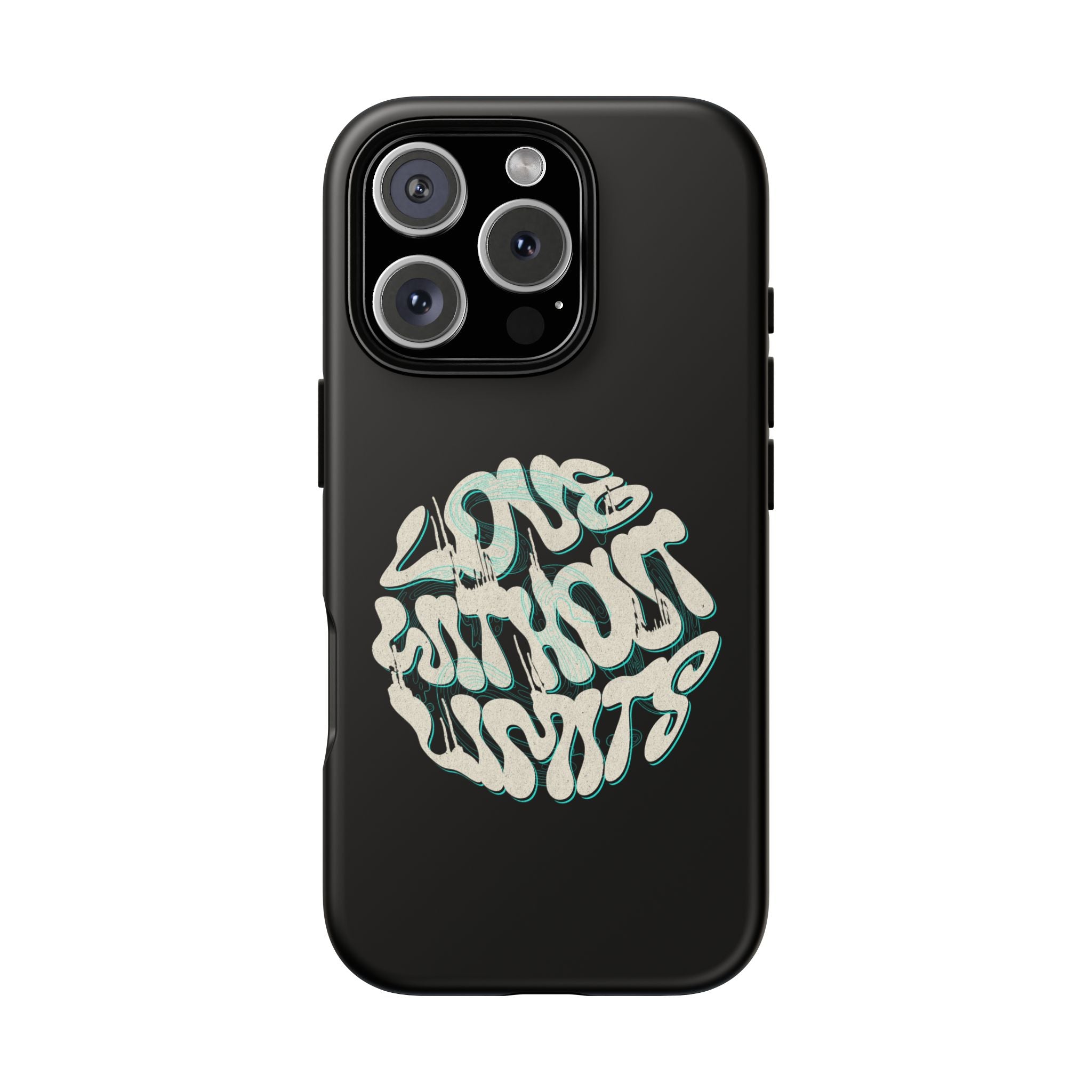 Love Without Limits  Retro Swirl Phone Case