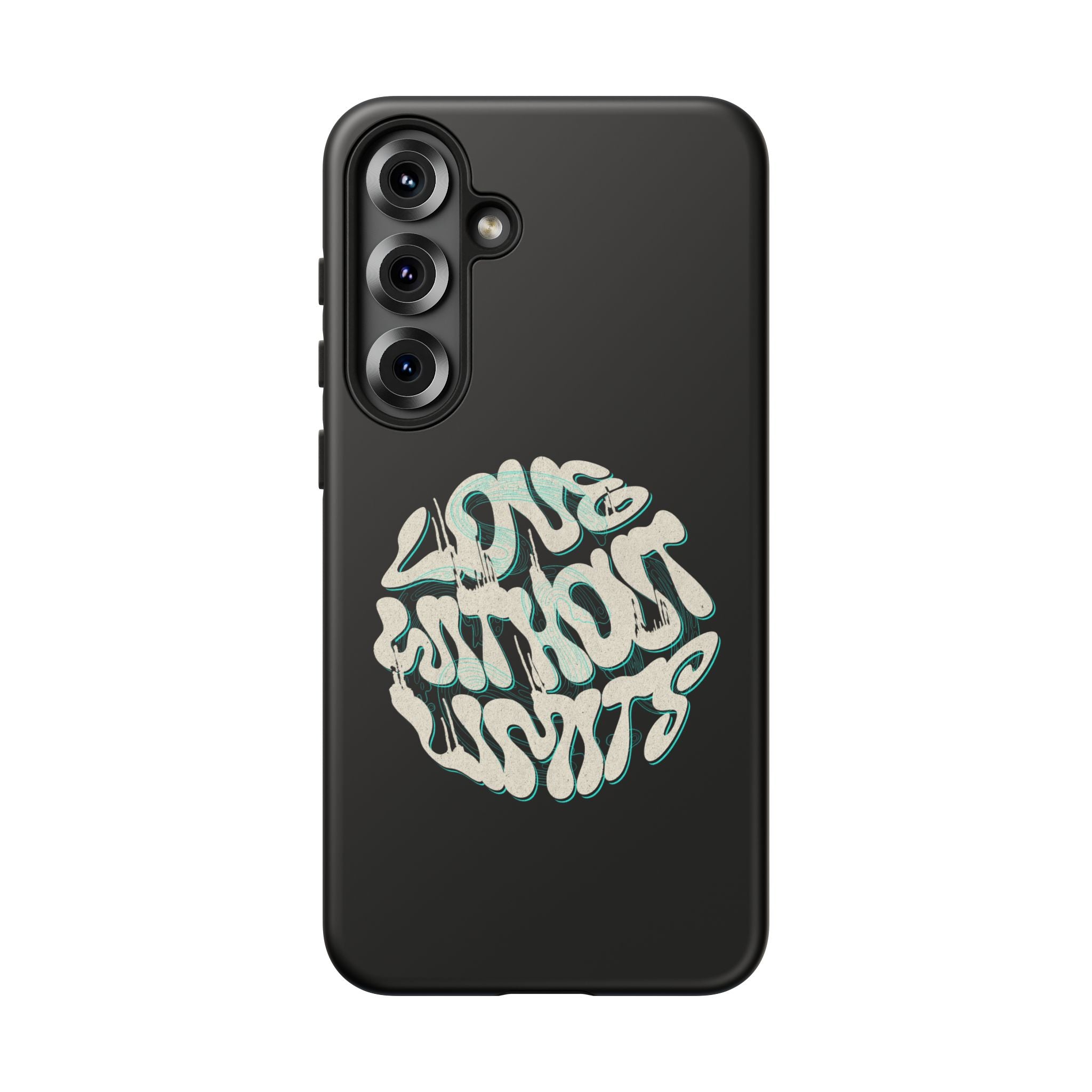 Love Without Limits  Retro Swirl Phone Case