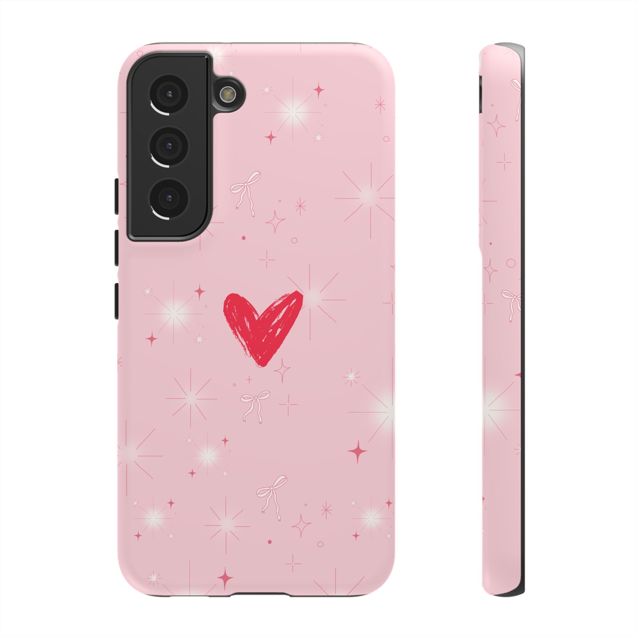 Pink Sparkle Heart Phone Case