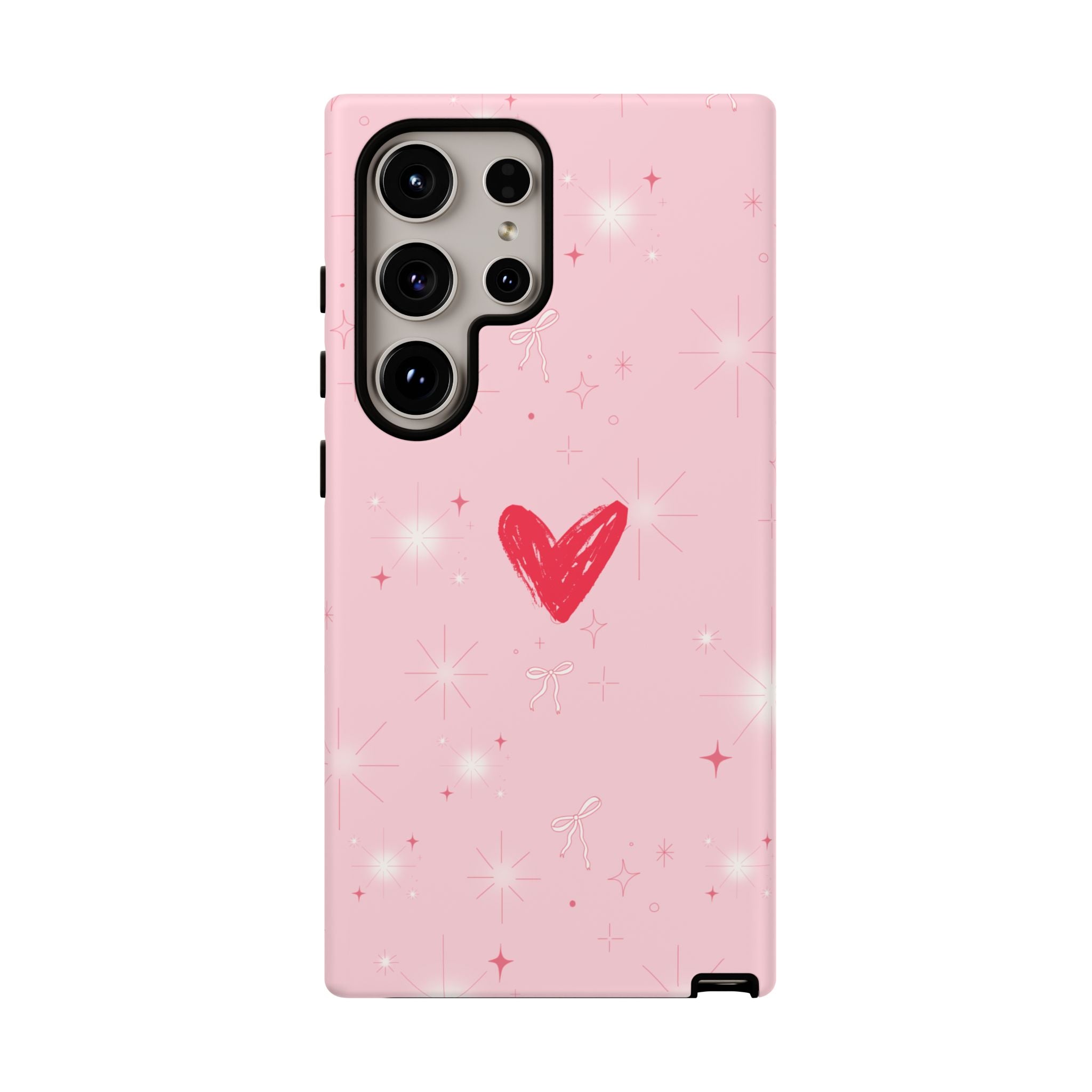 Pink Sparkle Heart Phone Case