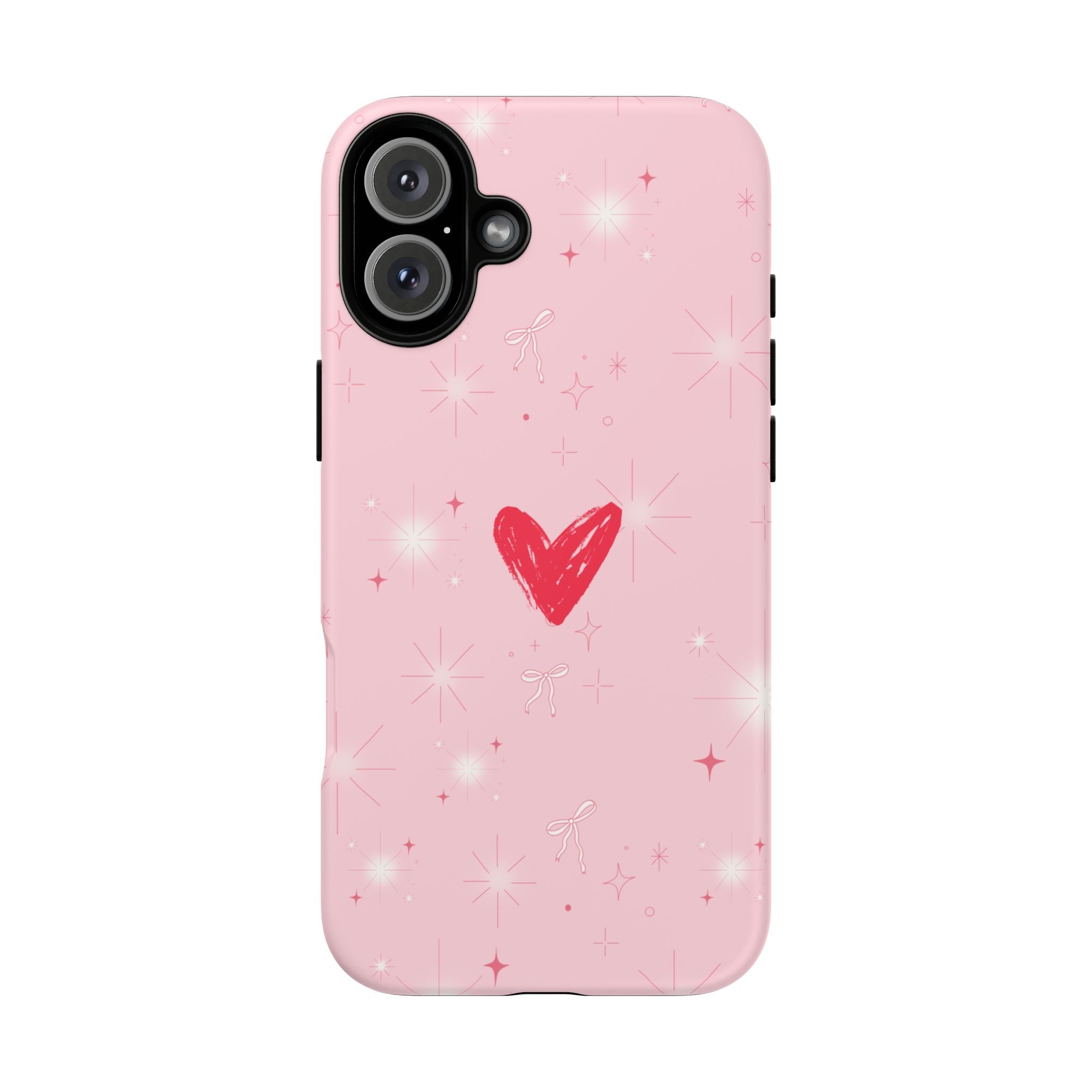 Pink Sparkle Heart Phone Case