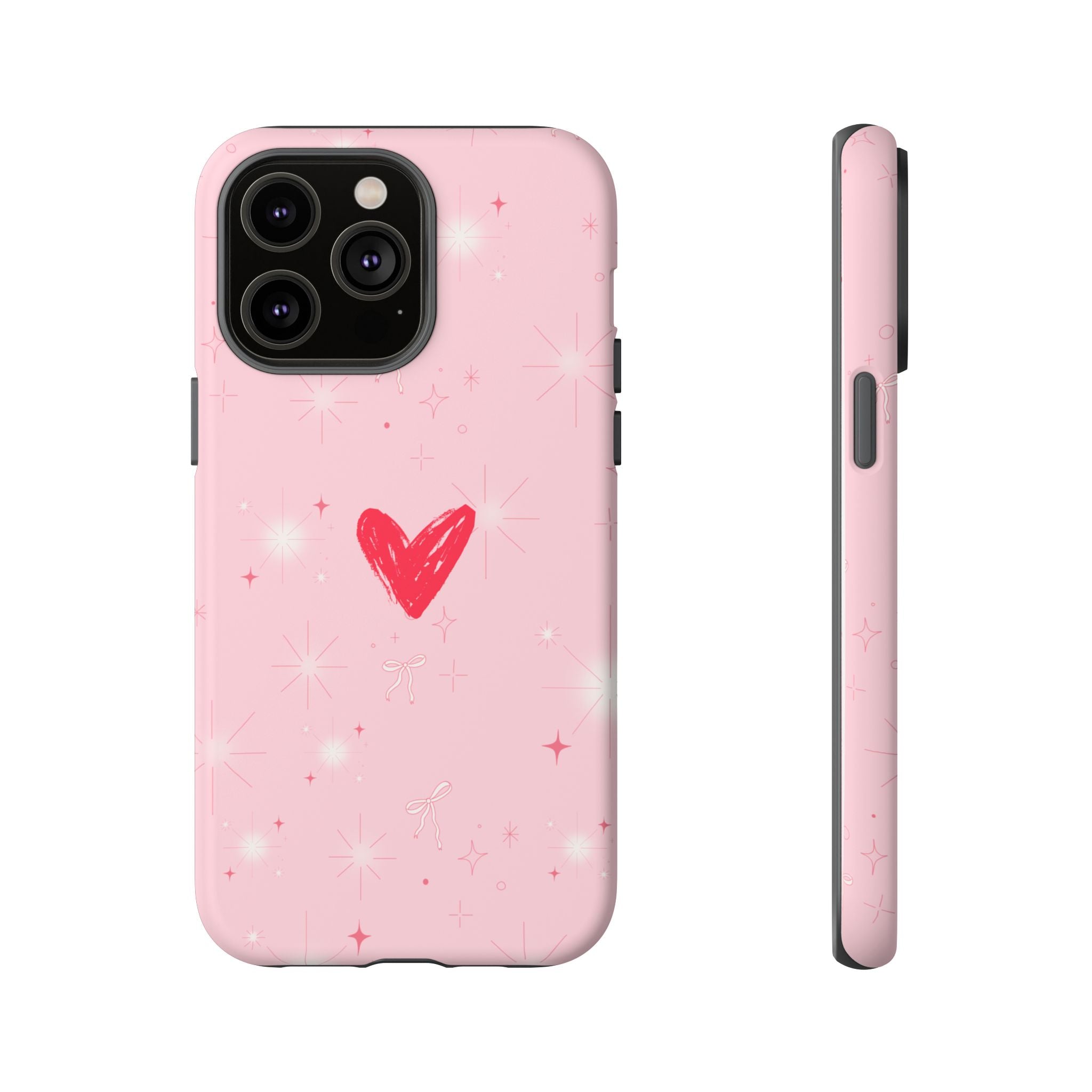 Pink Sparkle Heart Phone Case