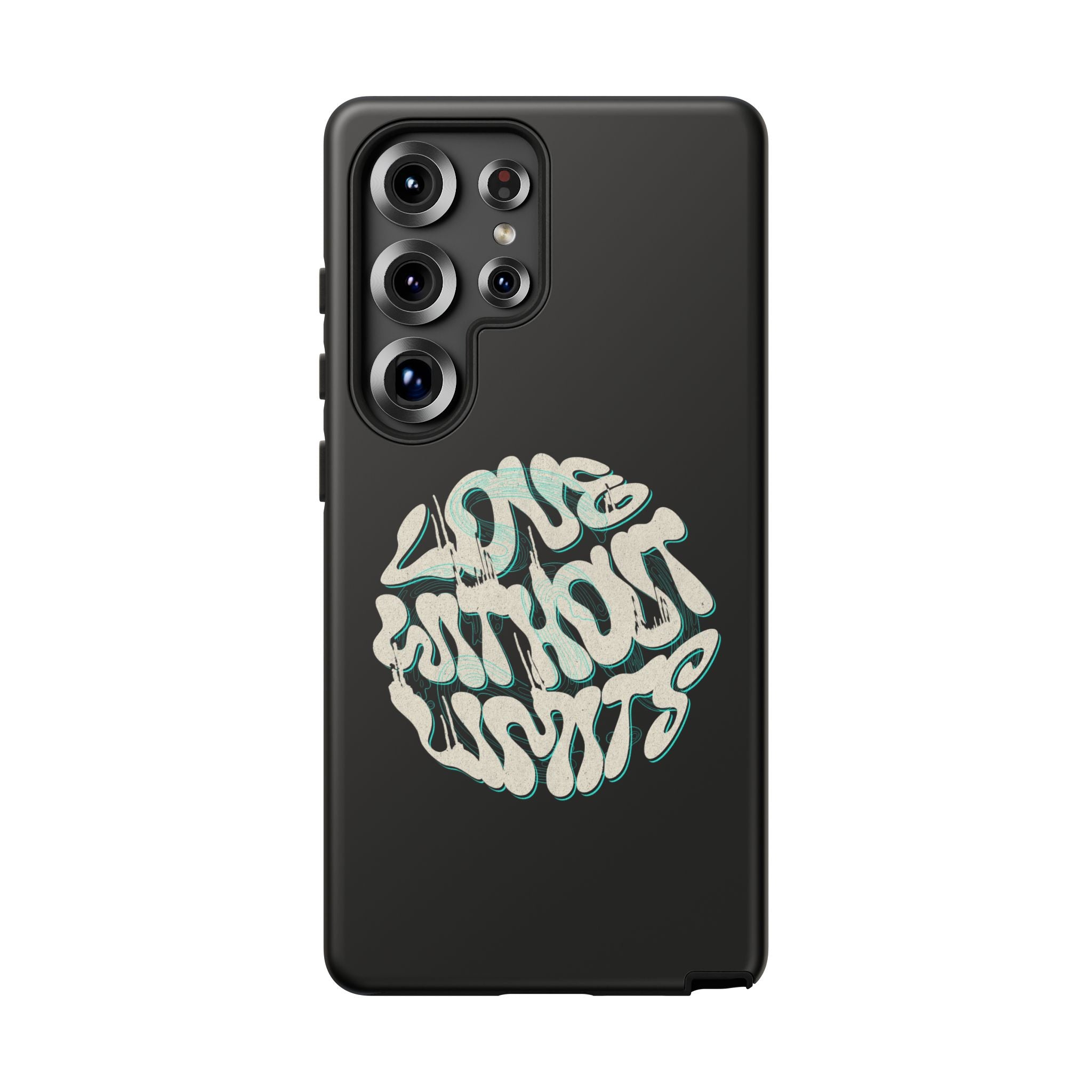 Love Without Limits  Retro Swirl Phone Case