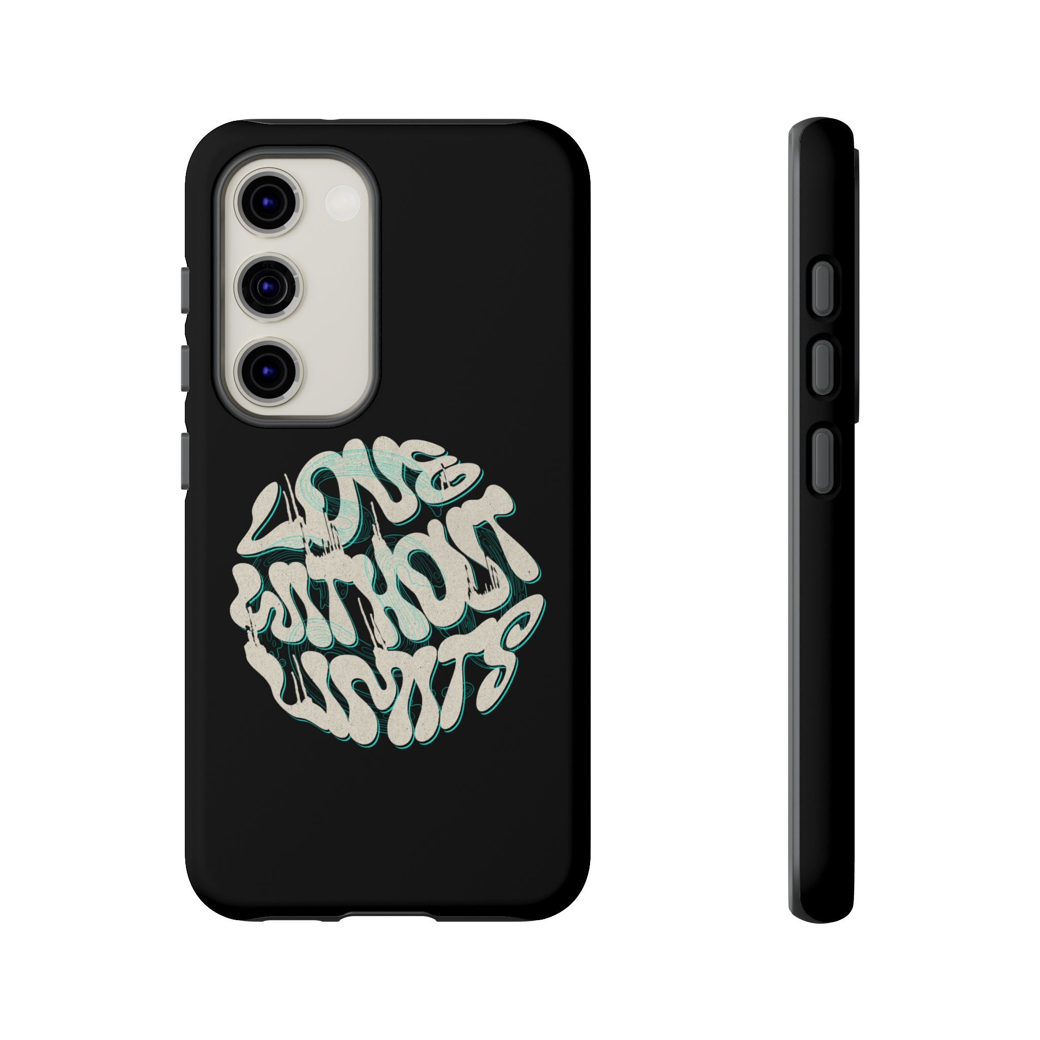 Love Without Limits  Retro Swirl Phone Case