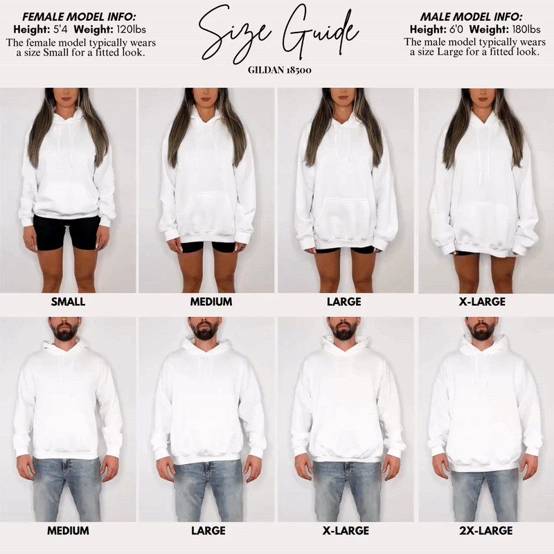 Hoodie measurement diagram